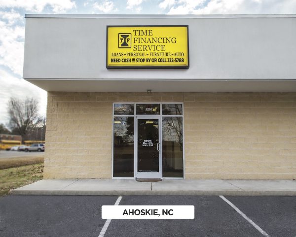 Exterior of Time Financing Service in Ahoskie, NC
