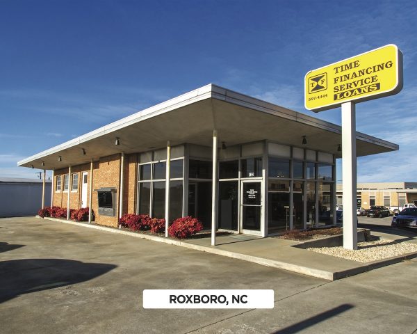 Exterior of Time Financing Service in Roxboro, NC